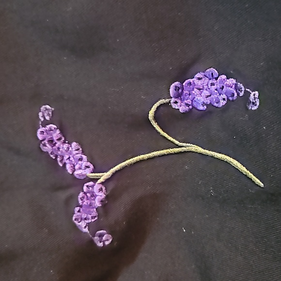 The Quacker Factory Women Flower Embroidered Black Shirt/Jacket Size L - Picture 14 of 15